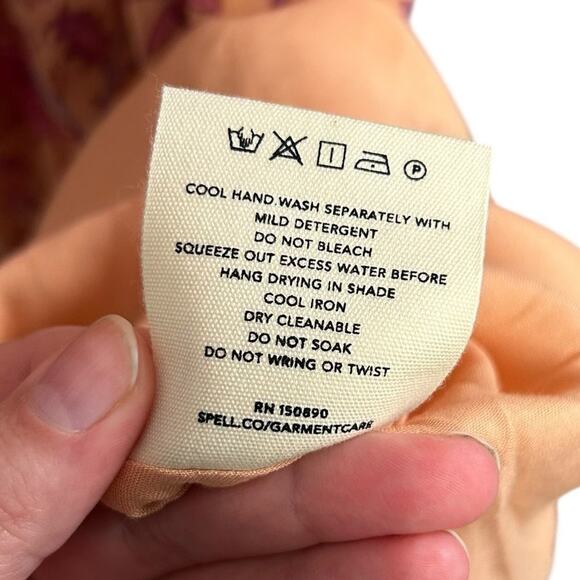 NWT Spell & The Gypsy Pink Blossom Print Folk Song Boho Midi Dress Womens XS - Picture 6 of 7